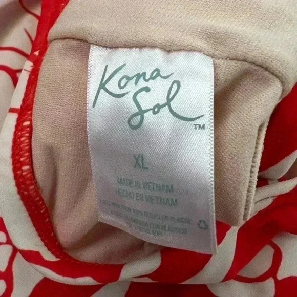 Kona Sol Women's Side Cinch One Piece Swimsuit - Size XL - Picture 5 of 6